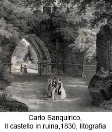 Carlo Sanquirico, Il castello in ruina, 1830, litografia